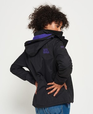 Superdry Pop Cipzár Hooded Arctic SD-Windcheater Női Kabát Lila/Fekete | LNAYD7342